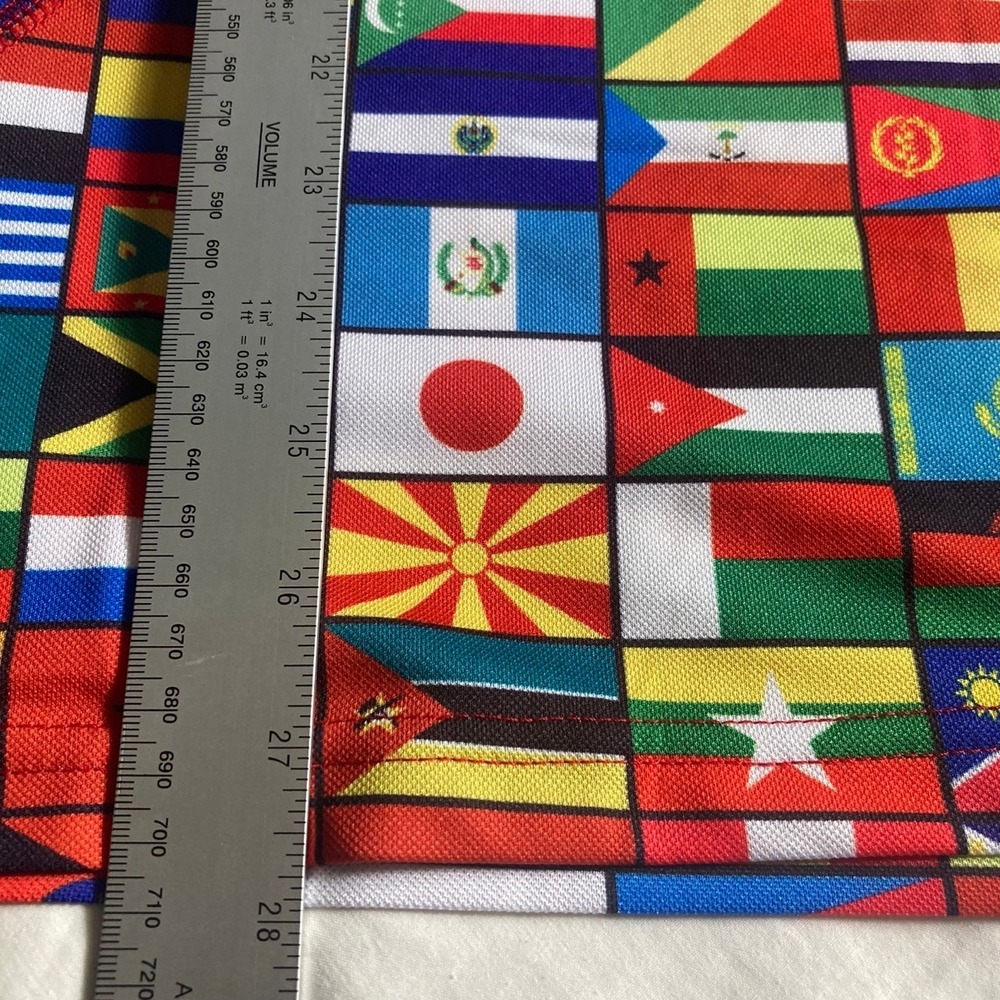 Umbro x Akomplice Rugby Jersey Mens Medium Soccer World Cup Peace 195 Flag Print - Picture 7 of 11